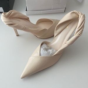 Cream Pointed Toe, Slingback